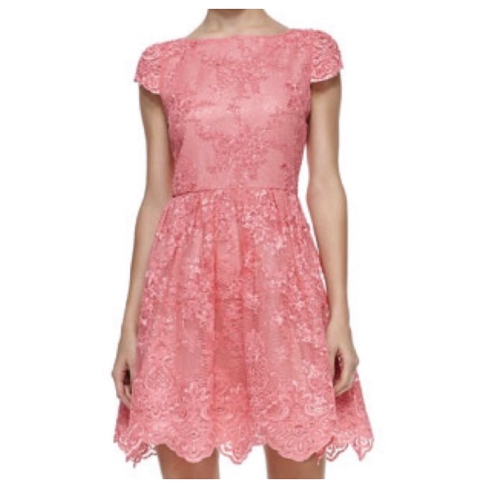 ALICE + OLIVIA  Zenden Scallop Lace Dress - Picture 3 of 12